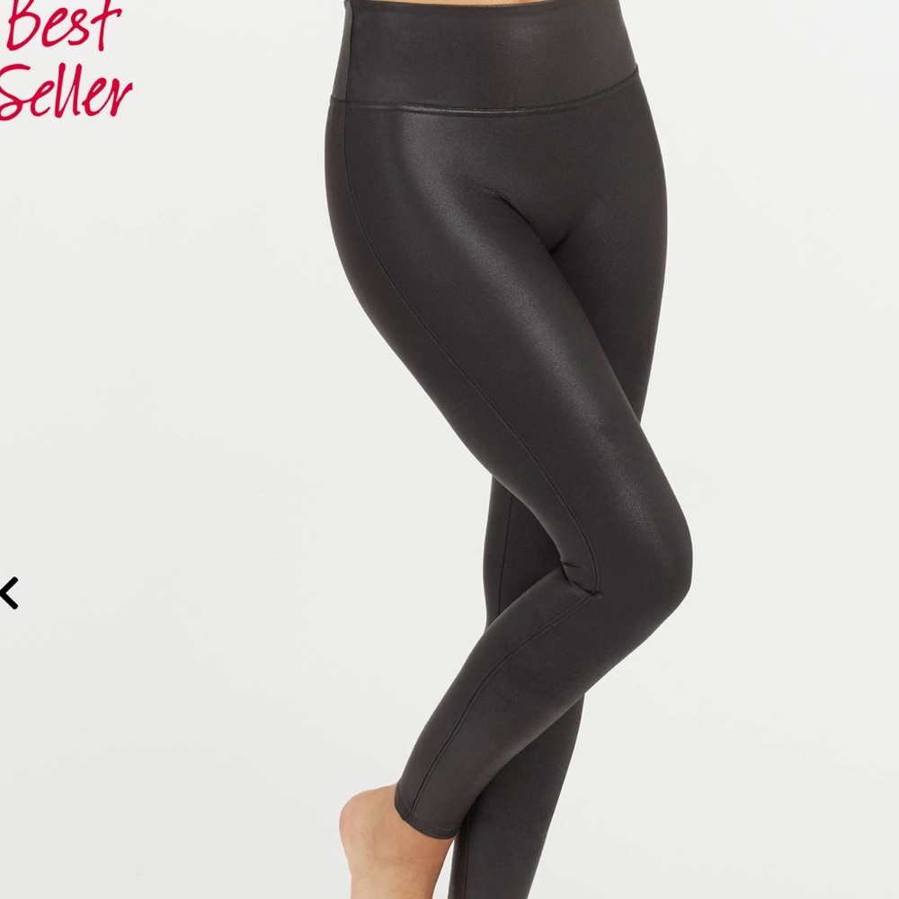 Spanx Leather leggings, medium